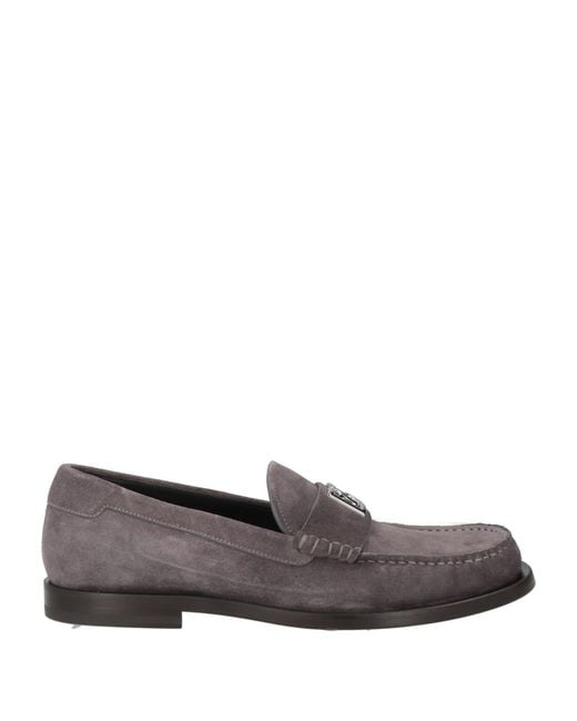 Dolce & Gabbana Gray Snk Loafers Calfskin for men