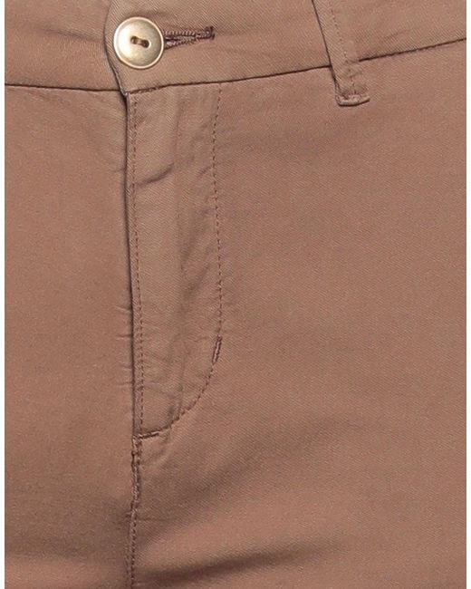 40weft Brown Pants Cotton, Tencel, Elastane