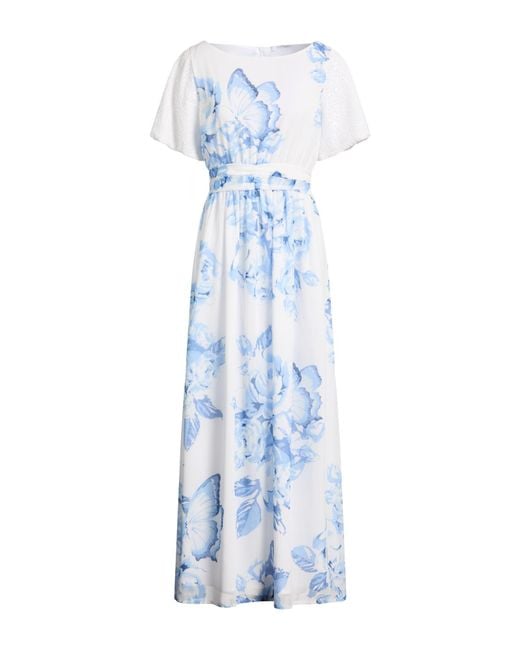 LUCKYLU Milano Blue Maxi Dress Polyester