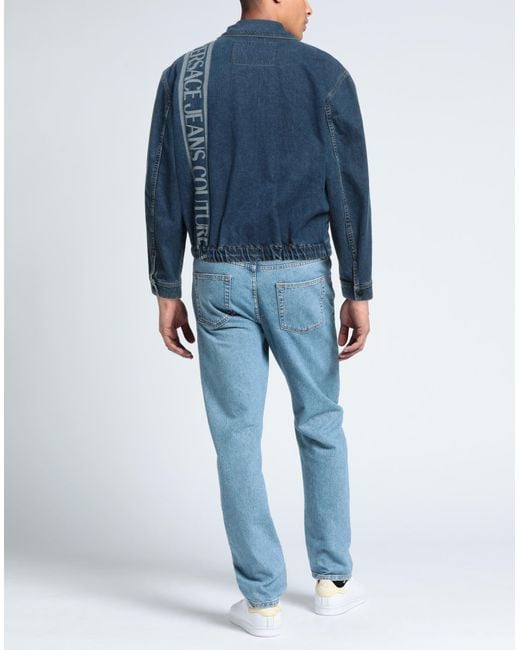 Versace Blue Denim Outerwear for men