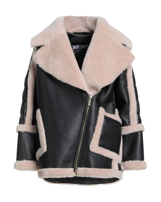Just Cavalli Black Shearling & Teddy