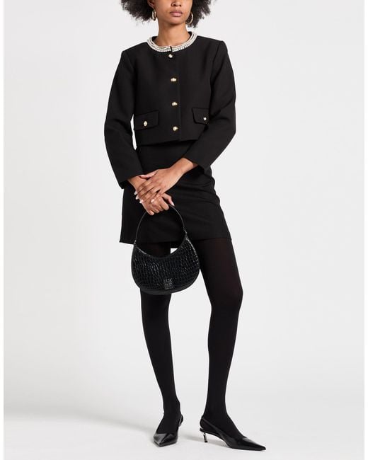 Sandro Black Jacket Polyester, Elastane