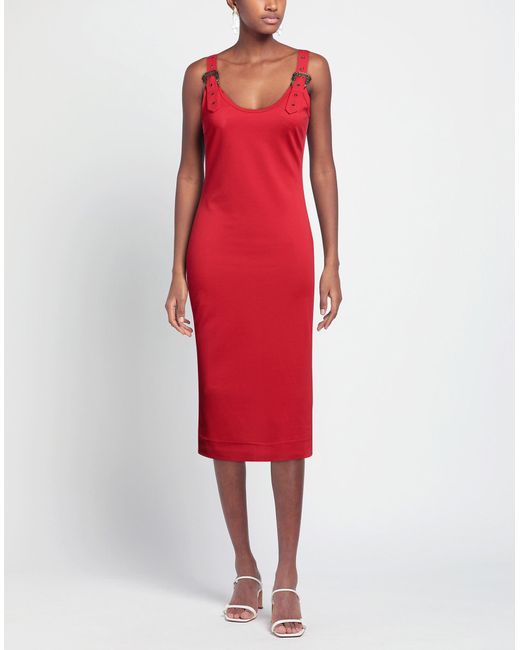 Versace Red Midi-Kleid