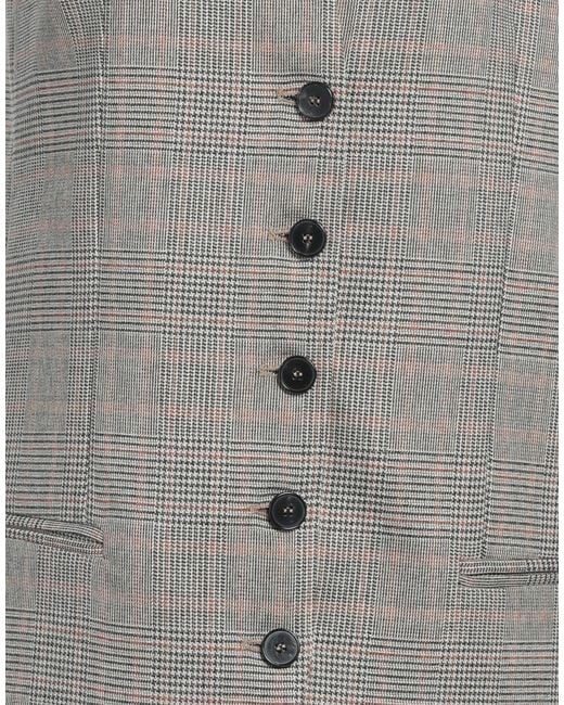 ViCOLO Gray Tailored Vest Polyester, Viscose, Elastane