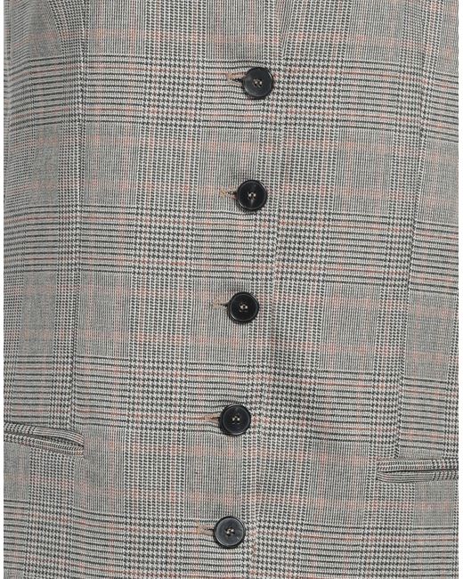 ViCOLO Gray Tailored Vest Polyester, Viscose, Elastane