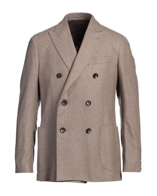 Lardini Brown Blazer Cashmere for men