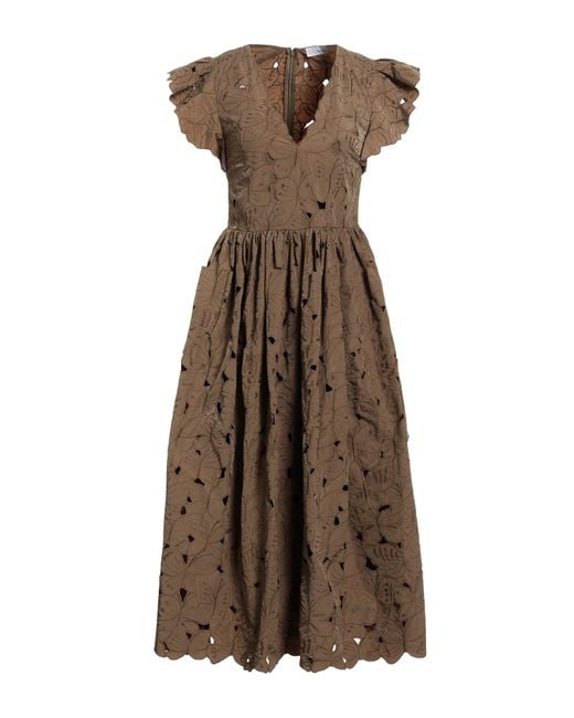 RED Valentino Brown Midi-Kleid