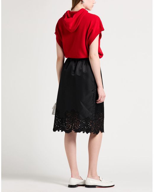 Ermanno Scervino Black Midi Skirt Polyamide, Polyester