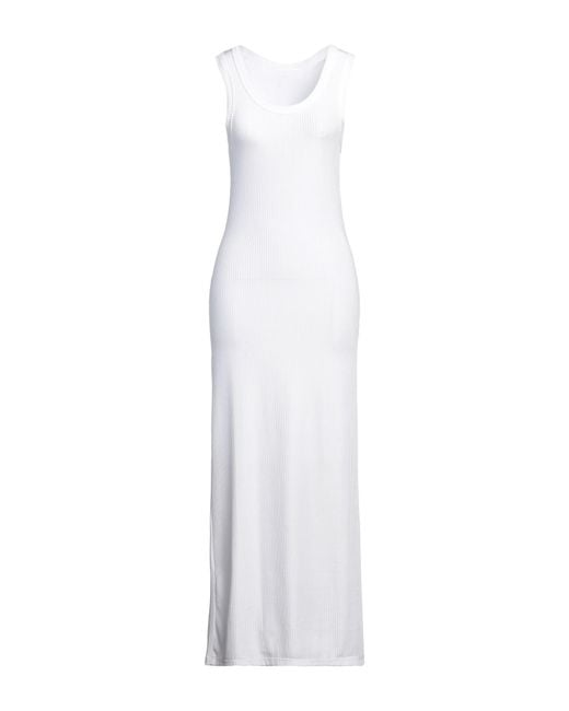 Barena White Maxi Dress Polyamide, Elastane