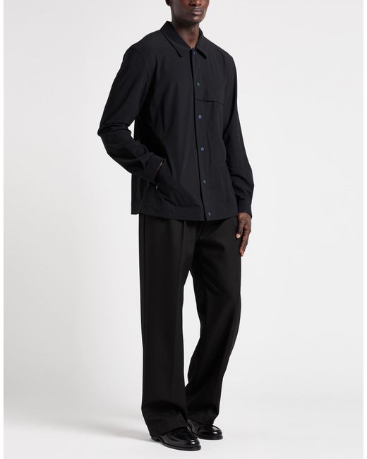 Lardini Black Shirt Polyamide, Elastane for men