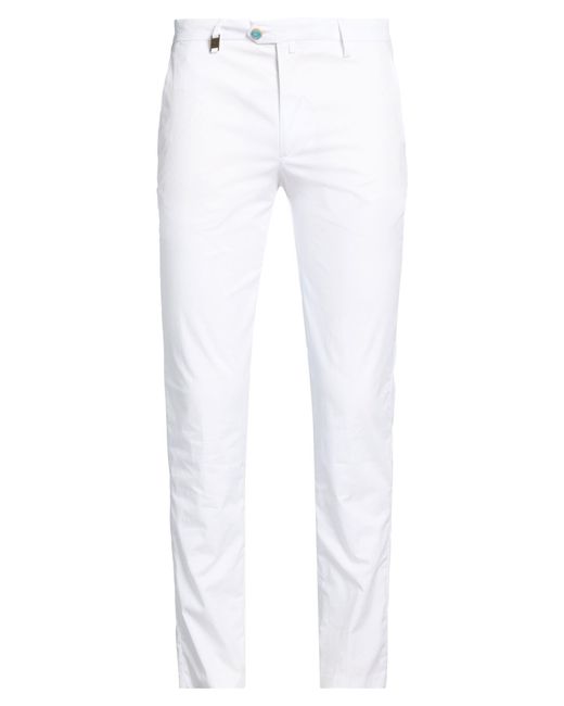 Barbati White Pants Cotton, Polyamide, Elastane for men