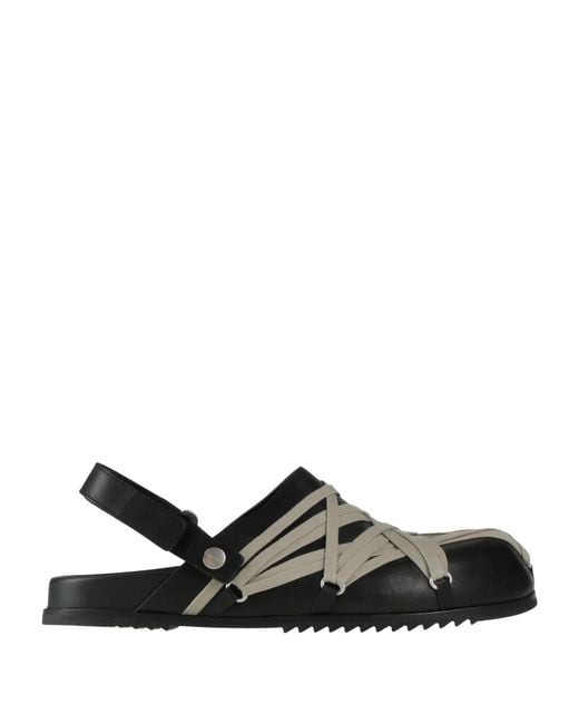 Rick Owens Black Mules & Clogs Leather for men