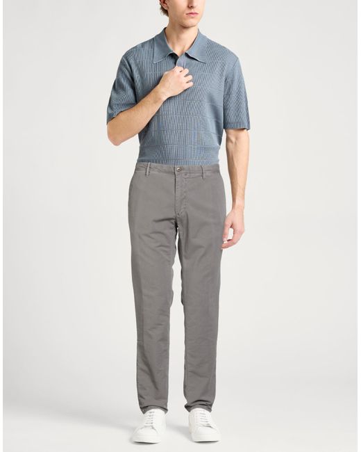 Incotex Gray Pants Cotton, Elastane for men