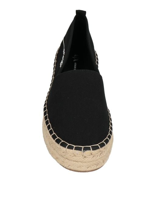ARMANI EXCHANGE Black Espadrilles