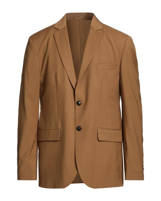 Liu Jo Brown Camel Blazer Polyester, Viscose, Elastane for men