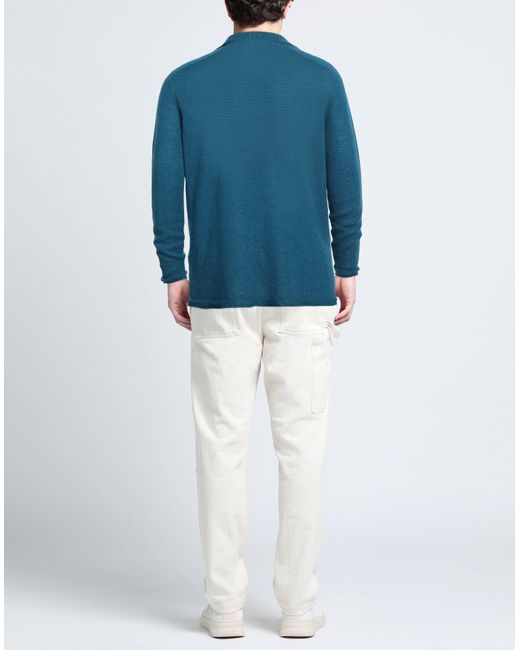 120% Lino Blue Sweater for men