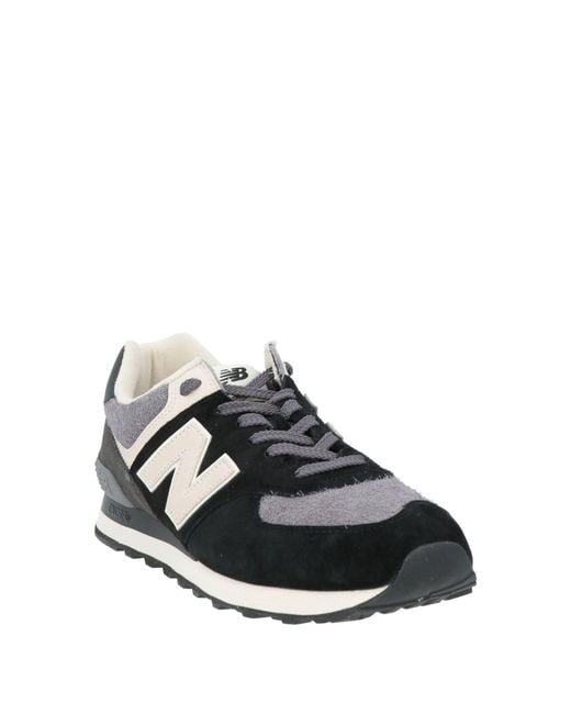 New Balance Black 574 Sneakers Leather for men