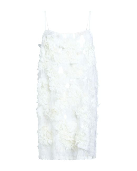 Circus Hotel White Ivory Mini Dress Viscose