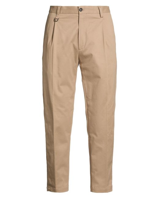 Paolo Pecora Natural Pants Cotton, Elastane for men