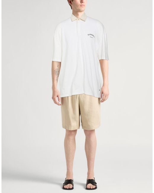 Polo Eleventy de hombre de color White