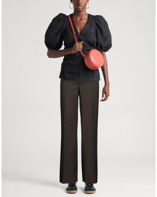 Moschino Gray Pants Polyester, Wool, Elastane
