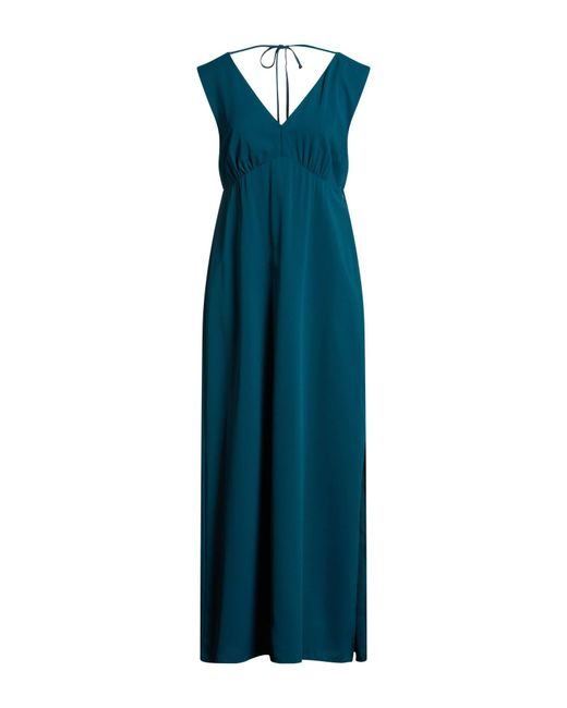 Diana Gallesi Blue Maxi Dress Polyester, Polyamide, Elastane
