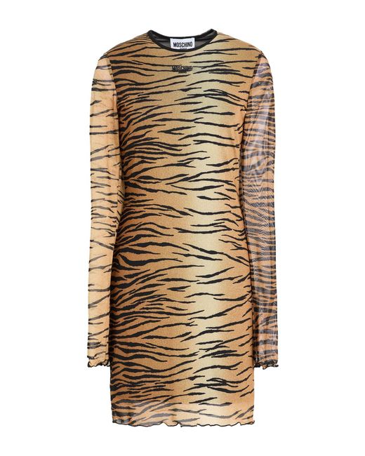 Moschino Metallic Mini Dress Polyester, Elastane