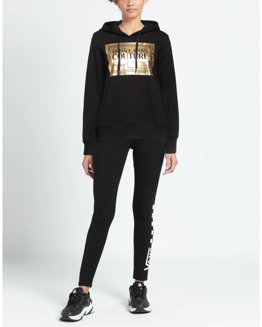 Versace Jeans Couture Black Sweatshirt Cotton, Elastane