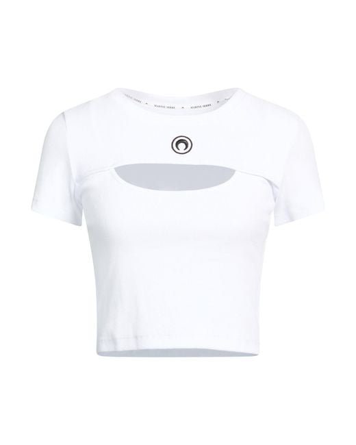 MARINE SERRE White T-Shirt