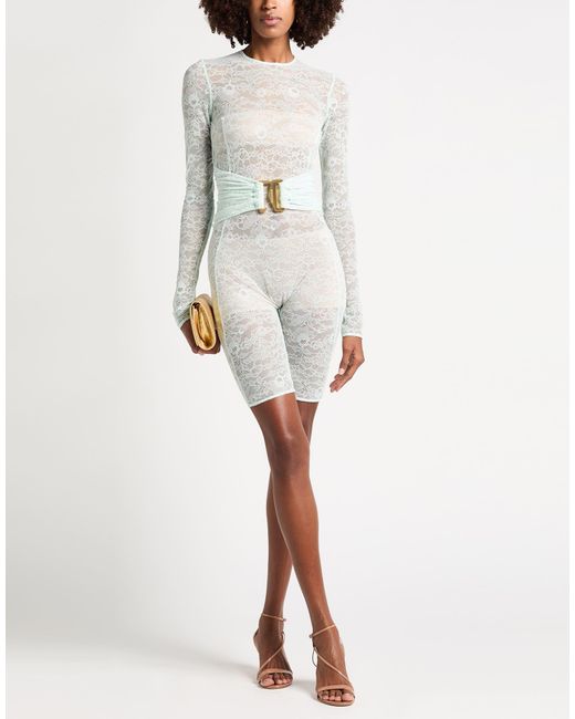 Rochas White Playsuit Polyamide, Elastane