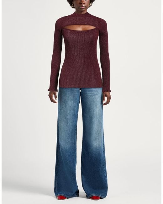 Kocca Purple Turtleneck Viscose, Polyamide, Metallic Polyester