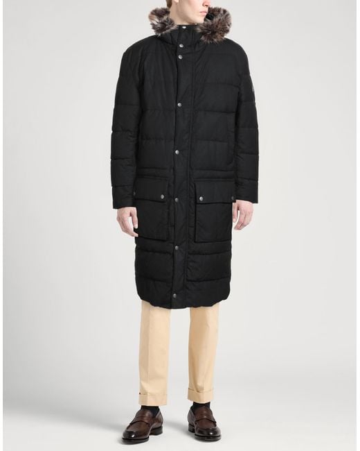 Barbour Black International Puffer Cotton, Modacrylic, Polyester for men