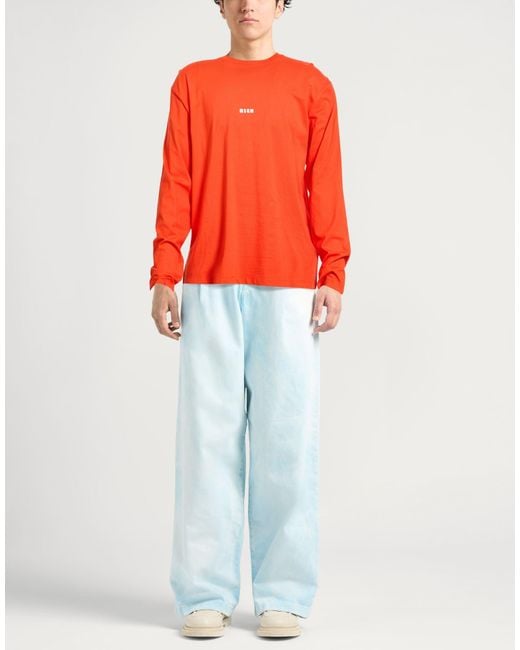 T-Shirt di MSGM in Orange da Uomo