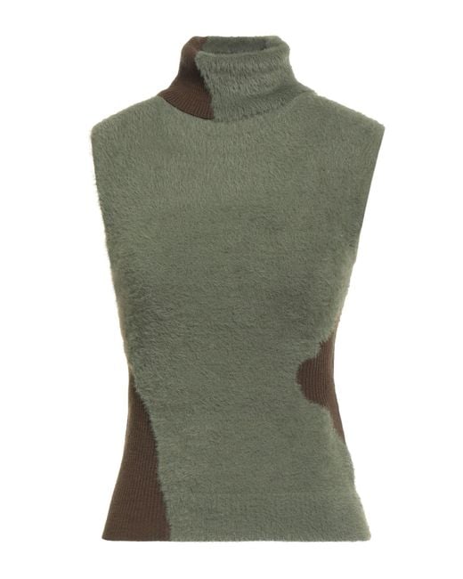 MM6 by Maison Martin Margiela Green Military Turtleneck Polyamide, Acrylic, Virgin Wool