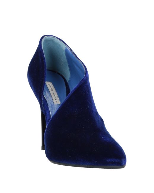 Gianni Marra Blue Ankle Boots Textile Fibers
