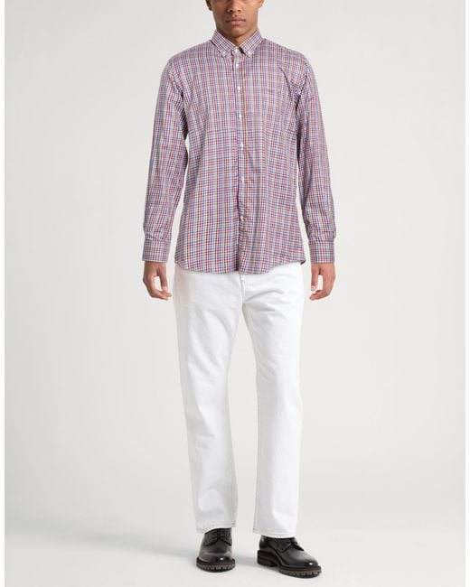 Paul & Shark Purple Military Shirt Cotton for men