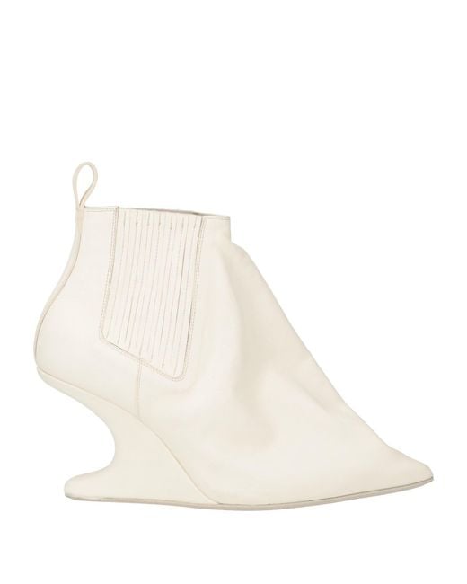 Rick Owens White Stiefelette