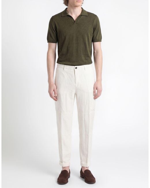 Eleventy White Pants Linen for men