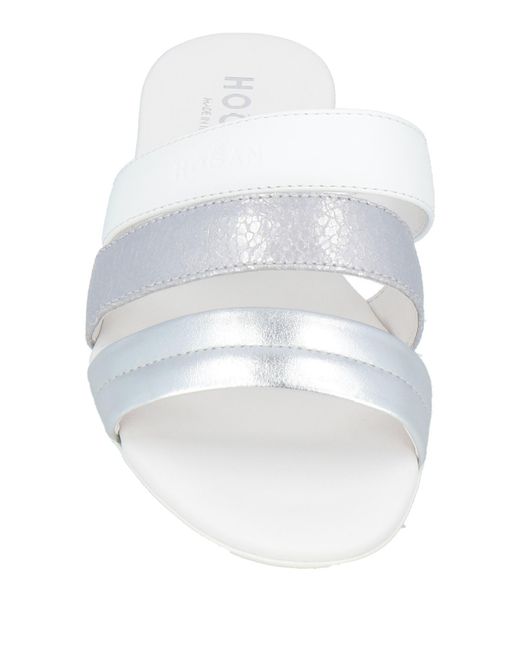 Hogan White Sandals Leather