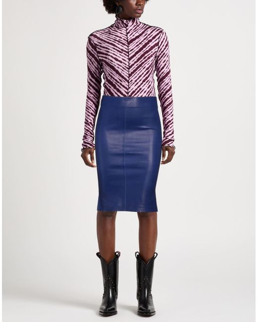 Jitrois Blue Midi Skirt Lambskin