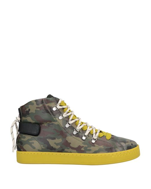 Dolce & Gabbana Leather Sneakers in Dark Green (Green) for Men | Lyst UK