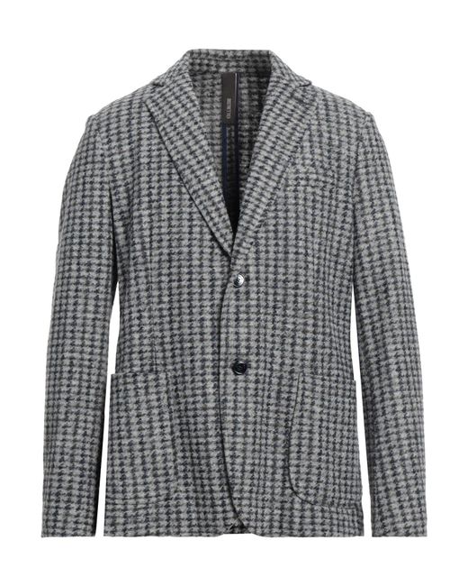 DISTRETTO 12 Gray Blazer for men