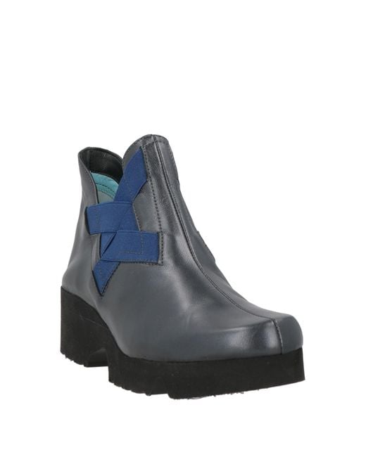 Thierry Rabotin Blue Ankle Boots Leather