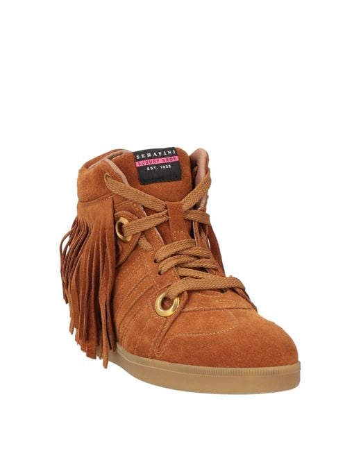 Serafini Brown Tan Sneakers Leather