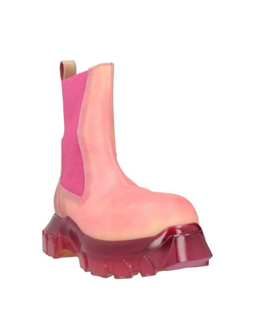 Rick Owens Pink Ankle Boots for men