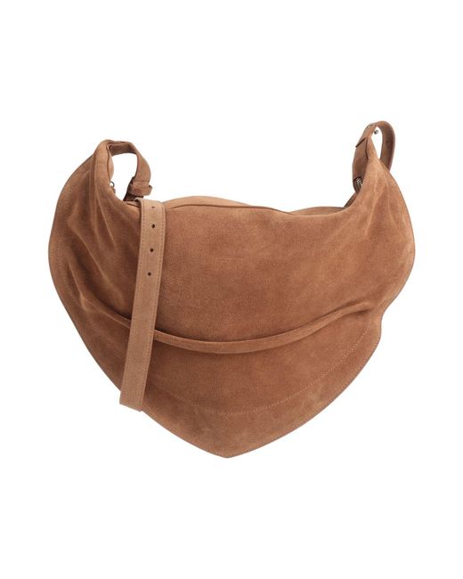 FEDERICO CINA Brown Cross-Body Bag Leather