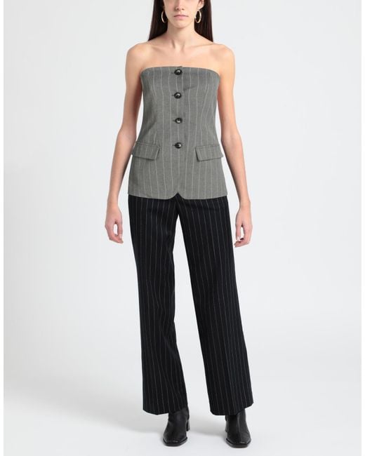 ViCOLO Gray Top Polyester, Viscose, Elastane