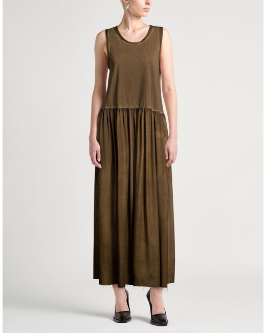 Uma Wang Natural Military Maxi Dress Cotton, Silk
