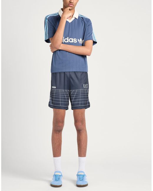 EA7 Blue Shorts & Bermuda Shorts Polyester for men