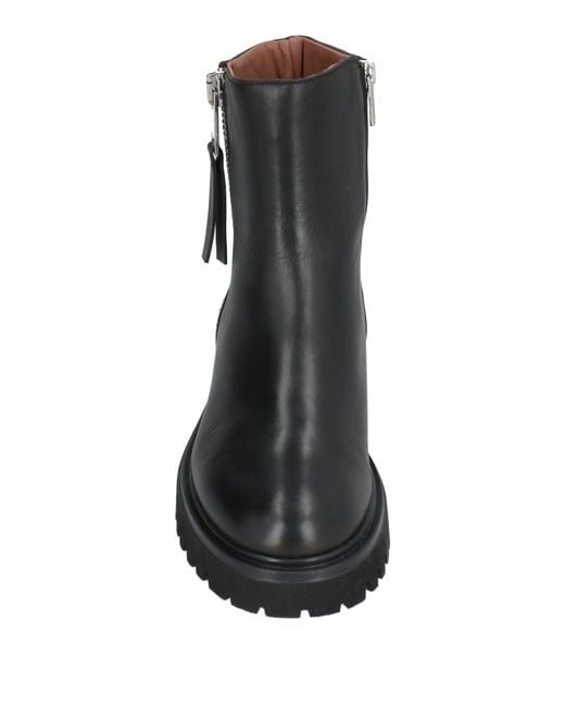 Evaluna Black Ankle Boots Leather